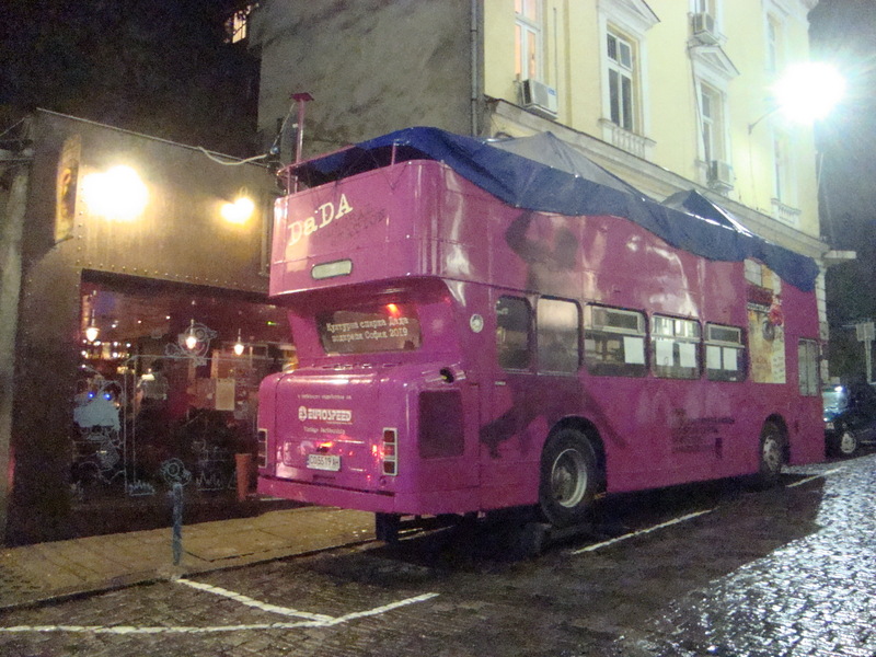 Pink bus!